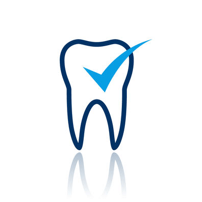 Tooth Icon with a tick on it representing dental extractions